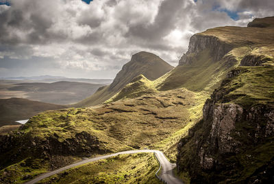 Scenic view of mountain road