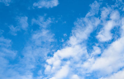 Low angle view of blue sky