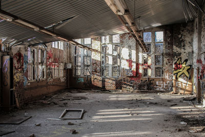 Interior of abandoned building