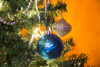 Close-up of christmas tree