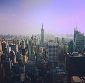 Aerial view of buildings in city