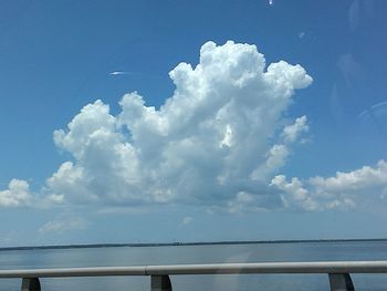 Low angle view of sea against sky