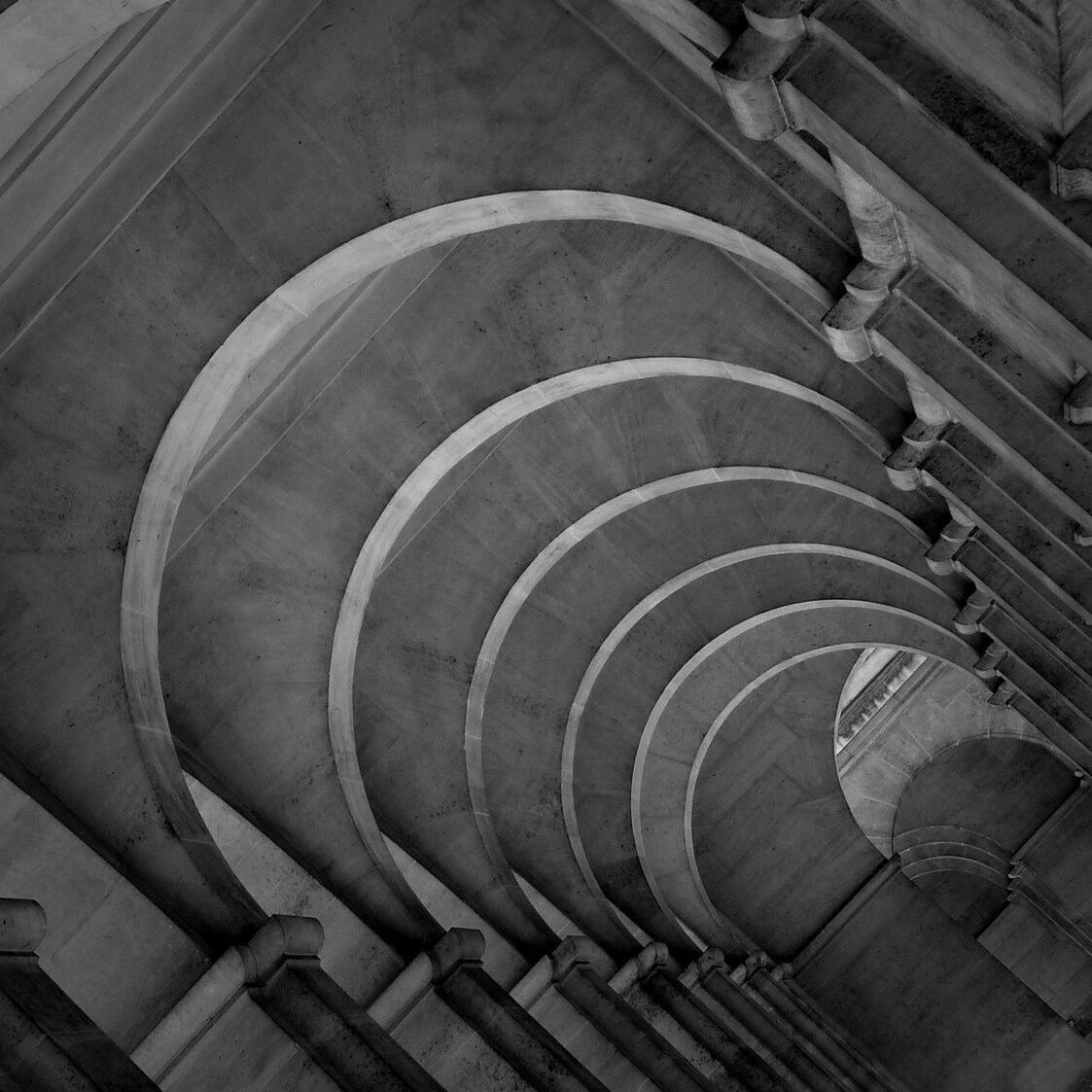 built structure, architecture, pattern, steps and staircases, steps, history, staircase, indoors, low angle view, high angle view, in a row, repetition, old, building exterior, famous place, ceiling, day, ancient, no people, design