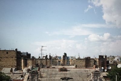 Cityscape against clear sky