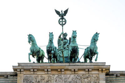 Low angle view of statue