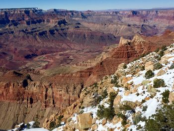 Scenic view of rock formations