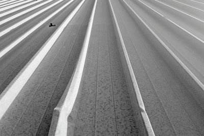 High angle view of empty road