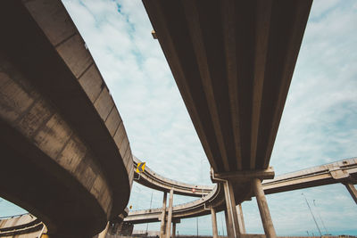 Low angle view of bridge against sky