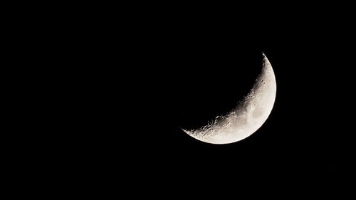 Low angle view of moon in sky