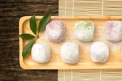 Traditional japanese confectionery desert daifuku mochi