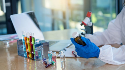 Man working on table