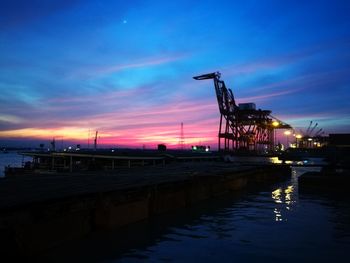 Scenic view of sea against sky at night