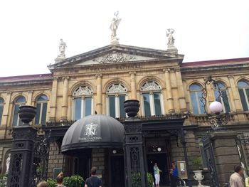 Group of people in front of building