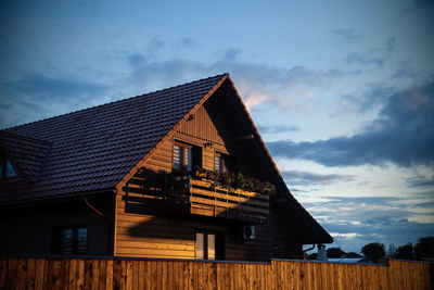 Low angle view of building against sky