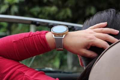 Woman in car