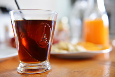 Close-up of drink on table