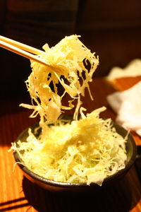 Close-up of ice cream in bowl