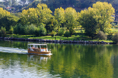 Boats in lake