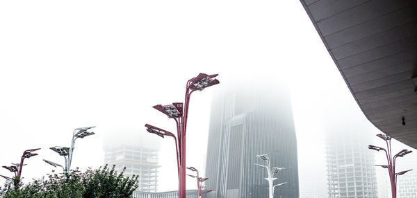 Low angle view of building against clear sky