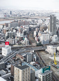 High angle view of cityscape