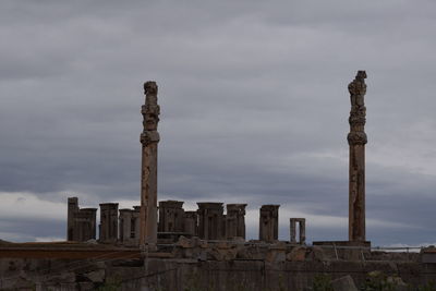 Old ruin of building against sky