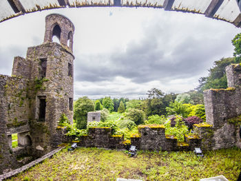 View of cemetery against sky