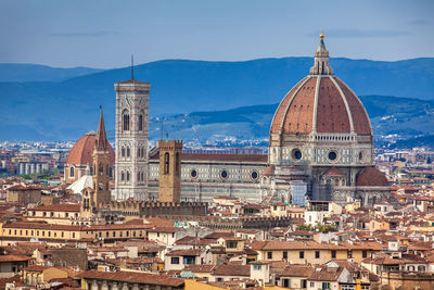 View of the beautiful city of florence from michelangelo square