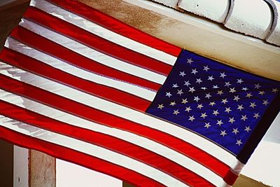 Low angle view of red line