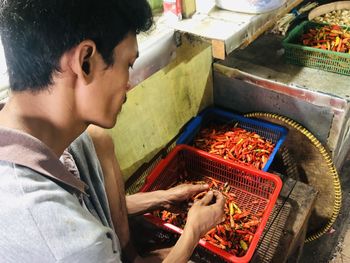 Selling chillie papper