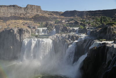 Panoramic view of waterfall