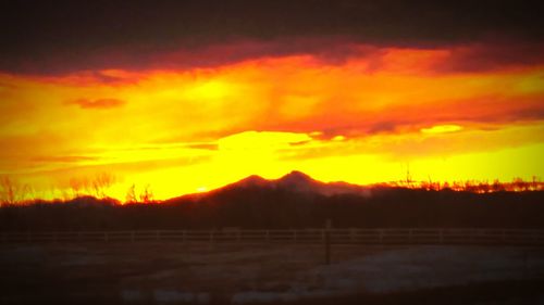 Sunset over landscape