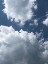 Low angle view of clouds in sky