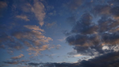 Low angle view of clouds in sky