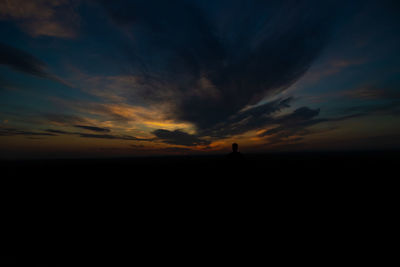 Scenic view of dramatic sky during sunset