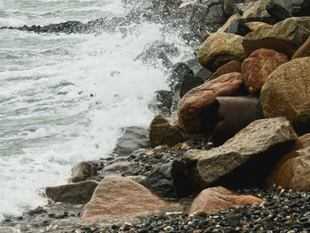 Rocks in sea