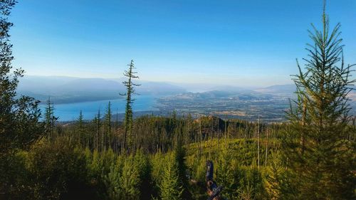 Scenic view of landscape against sky during sunset