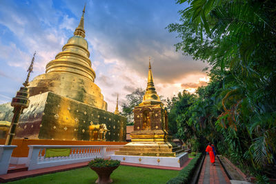 Panoramic view of temple building against sky