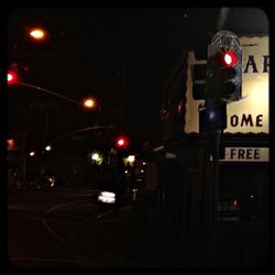 Traffic on road at night