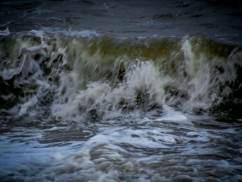 Water flowing in sea