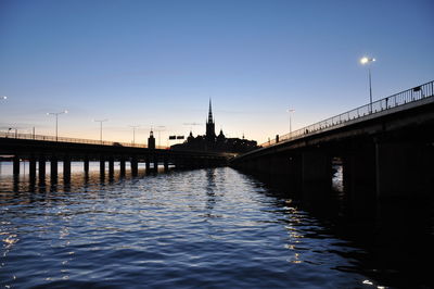 View of bridge over sea against sky