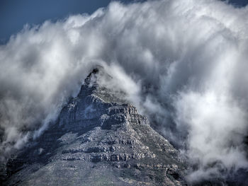 Scenic view of mountain against sky