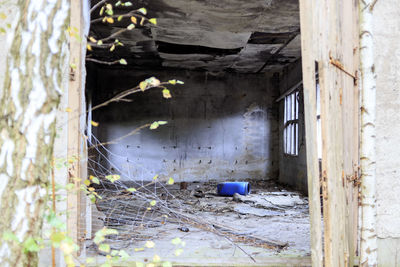 Interior of abandoned building