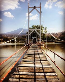 Footbridge over river
