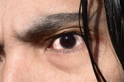 Close-up portrait of man eye