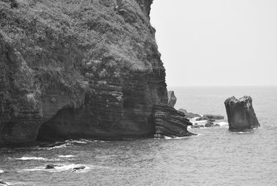 Rocks in sea