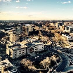 High angle view of cityscape