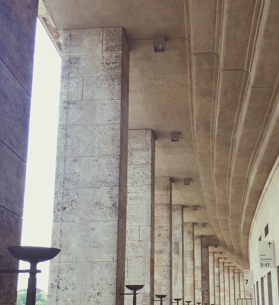 LOW ANGLE VIEW OF BUILT STRUCTURE IN SUNLIGHT