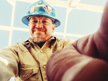 Portrait of man working