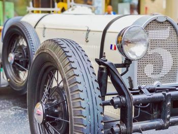 Close-up of vintage car