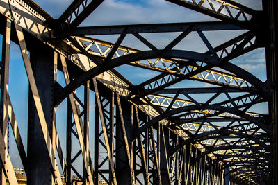 Low angle view of bridge against sky